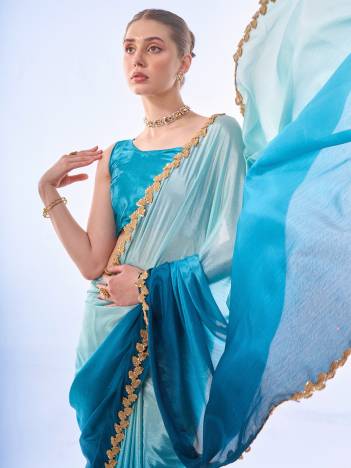 LAXMINAM OP-503 DESIGNER CHINNON SAREE WHOLESALER IN INDIA